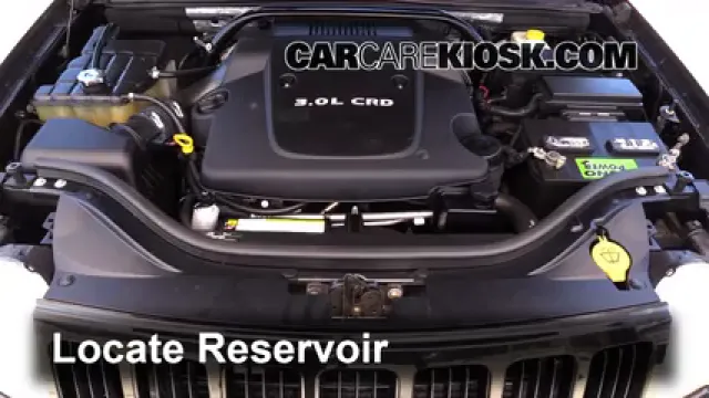 2008 Jeep Grand Cherokee Laredo 3.0L V6 Turbo Diesel Líquido limpiaparabrisas Agregar líquido